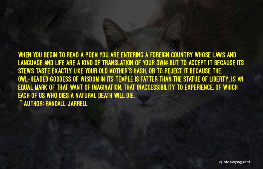 Old Statue Quotes By Randall Jarrell