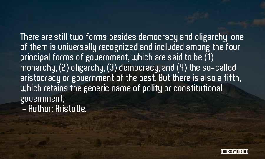 Oligarchy Government Quotes By Aristotle.