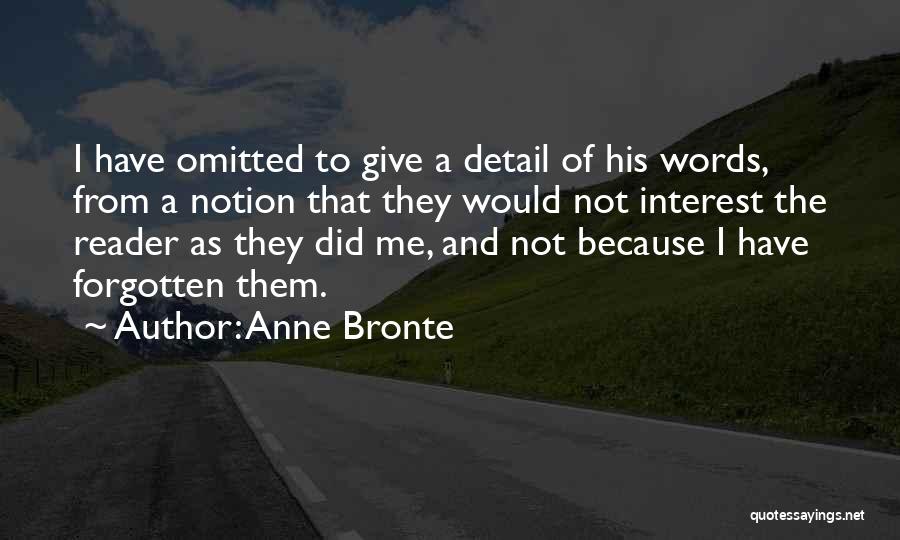 Omitted Quotes By Anne Bronte