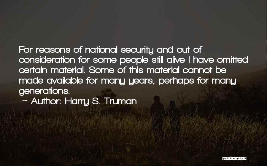 Omitted Quotes By Harry S. Truman