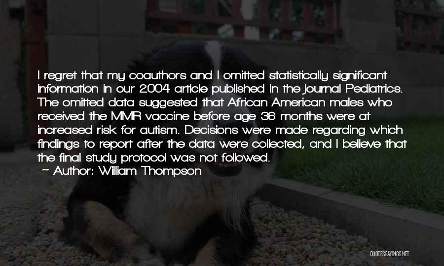 Omitted Quotes By William Thompson