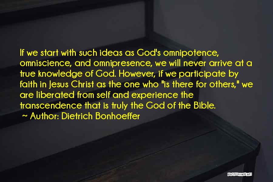 Omniscience Bible Quotes By Dietrich Bonhoeffer