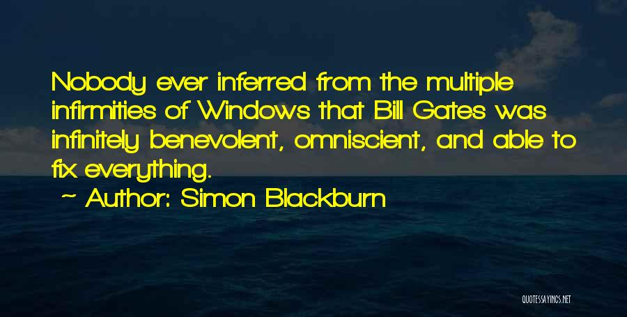 Omniscient Quotes By Simon Blackburn