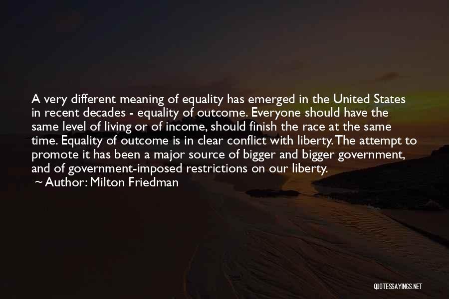 On A Different Level Quotes By Milton Friedman