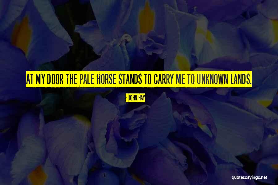 On A Pale Horse Quotes By John Hay On A Pale Horse Quotes By John Hay