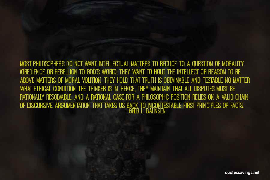 On God Quotes By Greg L. Bahnsen On God Quotes By Greg L. Bahnsen