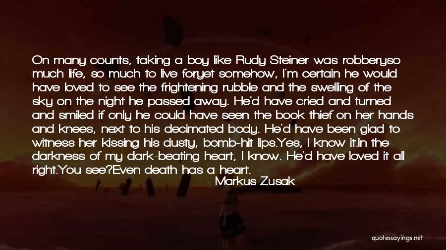 On Her Knees Quotes By Markus Zusak