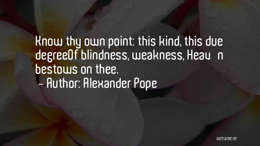 On His Blindness Quotes By Alexander Pope