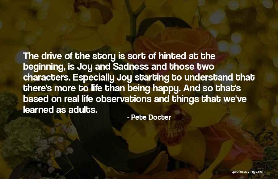 On Sadness Quotes By Pete Docter On Sadness Quotes By Pete Docter