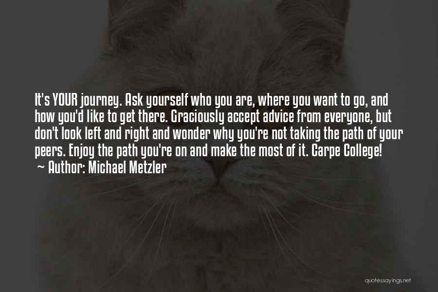 On The Journey Quotes By Michael Metzler