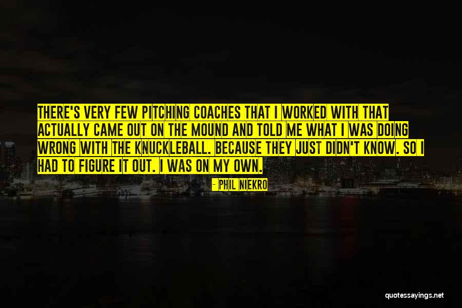 On The Mound Quotes By Phil Niekro On The Mound Quotes By Phil Niekro