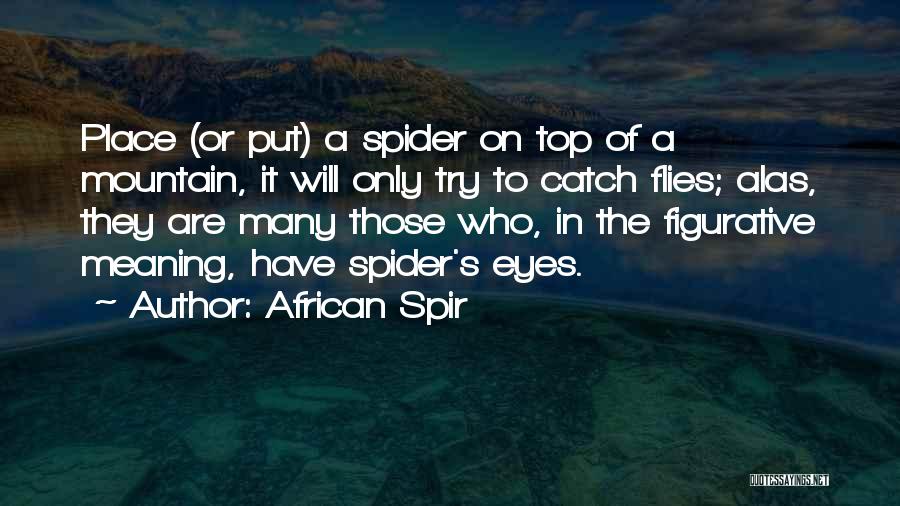On Top Of Mountain Quotes By African Spir