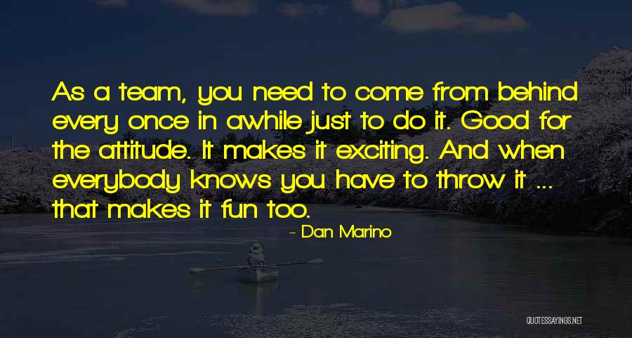 Once In Awhile Quotes By Dan Marino