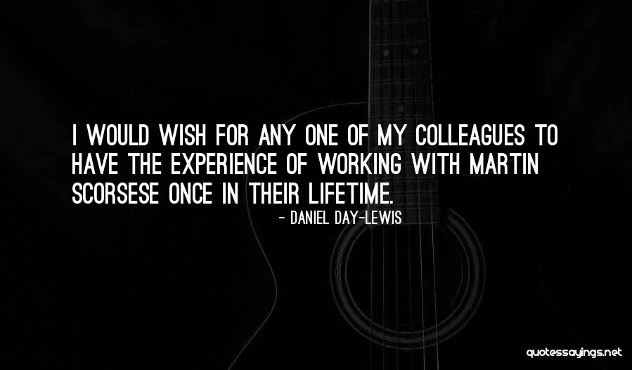 Once In Lifetime Experience Quotes By Daniel Day-Lewis