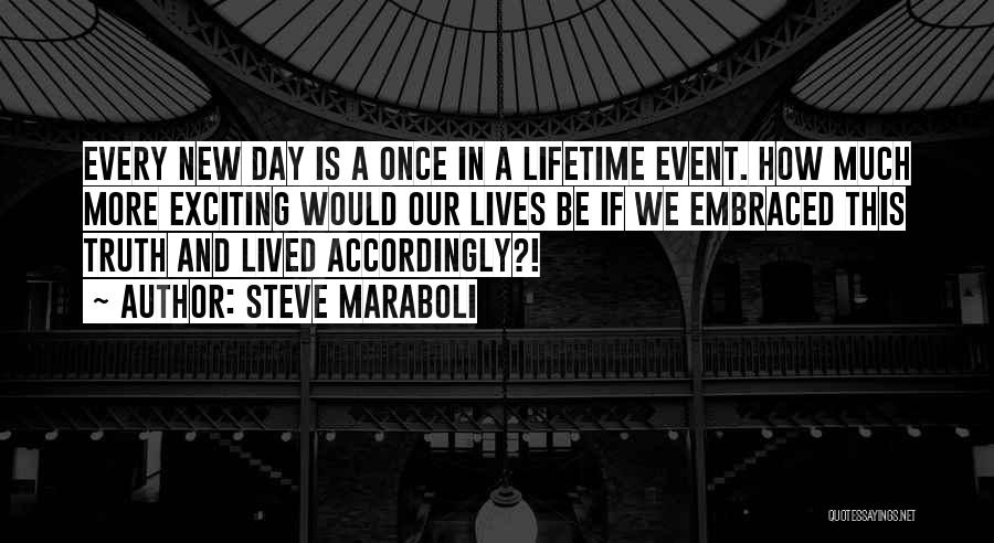 Once In Lifetime Quotes By Steve Maraboli
