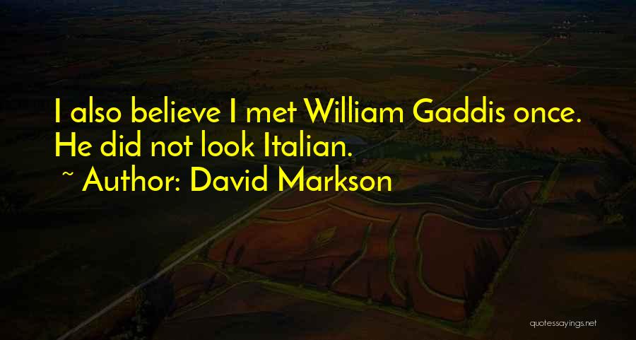 Once You Go Italian Quotes By David Markson
