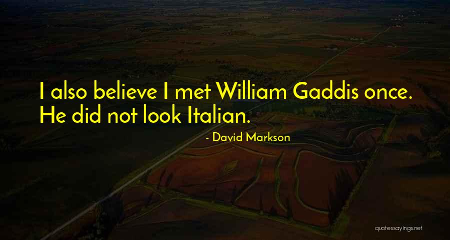 Once You Go Italian Quotes By David Markson