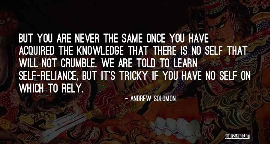 Once You Learn Quotes By Andrew Solomon