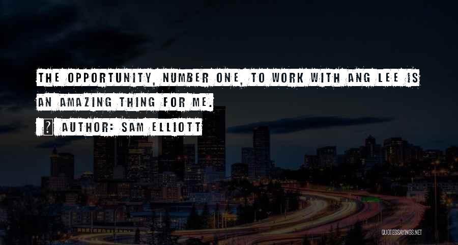 One Amazing Thing Quotes By Sam Elliott