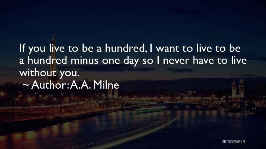 One Day Without You Quotes By A.A. Milne