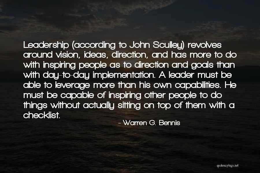 One Goal One Vision Quotes By Warren G. Bennis One Goal One Vision Quotes By Warren G. Bennis
