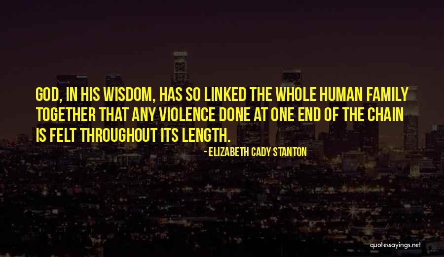 One Human Family Quotes By Elizabeth Cady Stanton