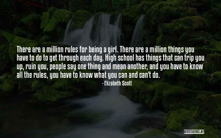 One In A Million Girl Quotes By Elizabeth Scott