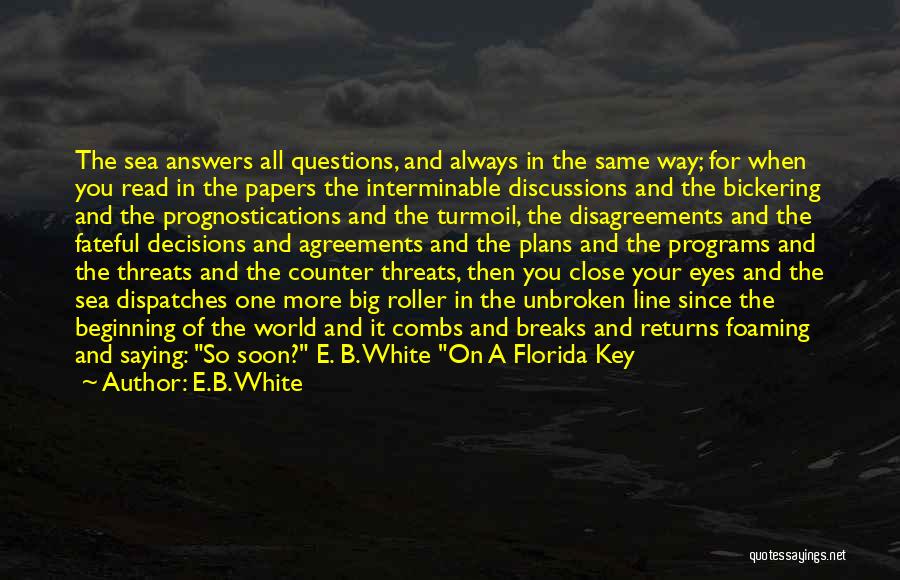 One Line World Quotes By E.B. White
