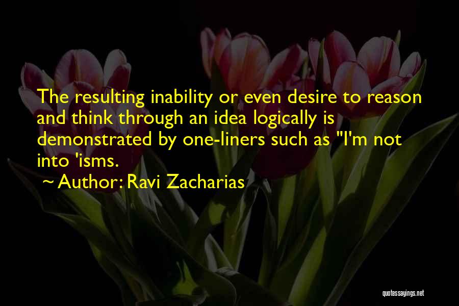 One Liners Quotes By Ravi Zacharias