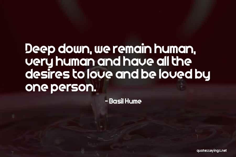 One Person You Love Quotes By Basil Hume One Person You Love Quotes By Basil Hume