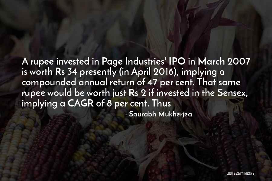 One Rupee Quotes By Saurabh Mukherjea One Rupee Quotes By Saurabh Mukherjea
