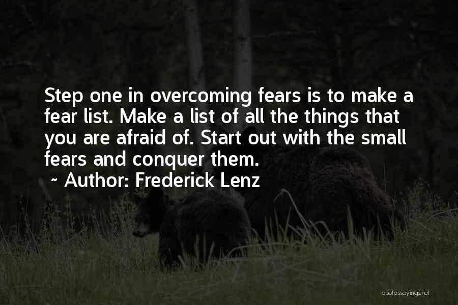 One Small Step Quotes By Frederick Lenz