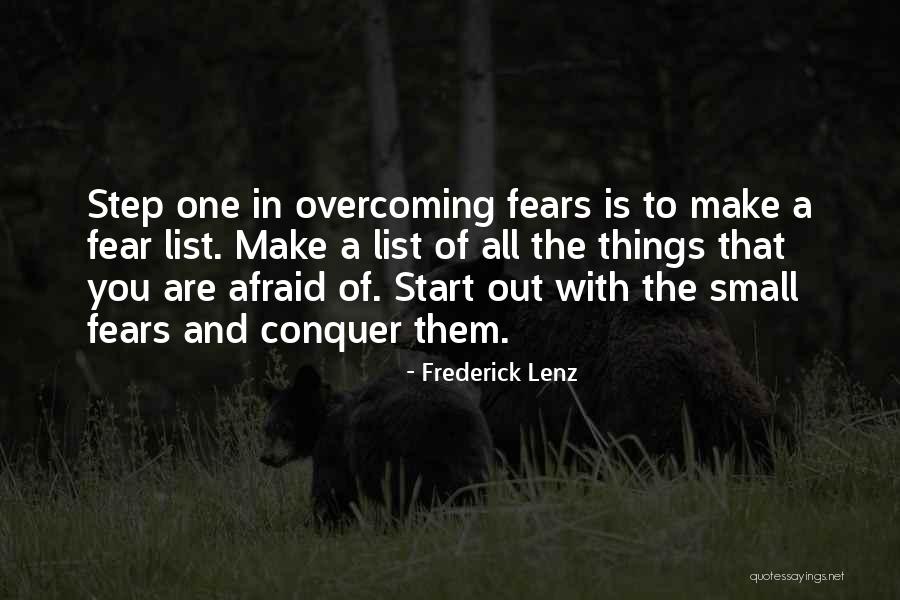 One Small Step Quotes By Frederick Lenz