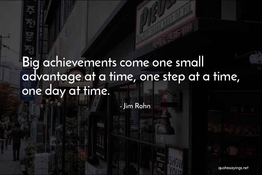 One Small Step Quotes By Jim Rohn