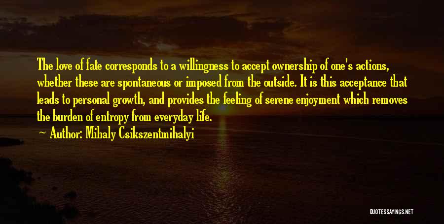 One Spontaneous Quotes By Mihaly Csikszentmihalyi