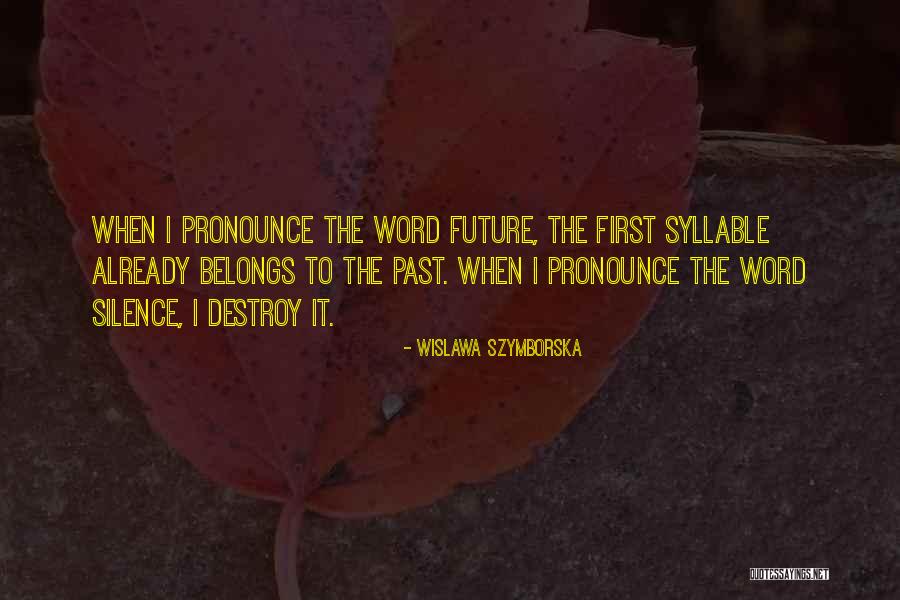 One Syllable Word Quotes By Wislawa Szymborska One Syllable Word Quotes By Wislawa Szymborska