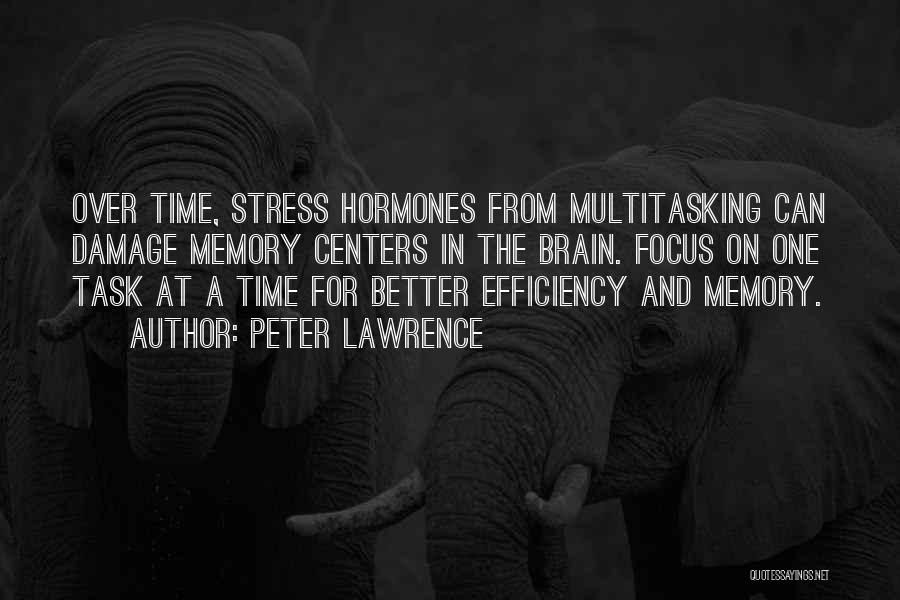 One Task At A Time Quotes By Peter Lawrence