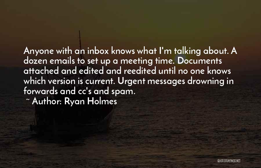 One Time Meeting Quotes By Ryan Holmes