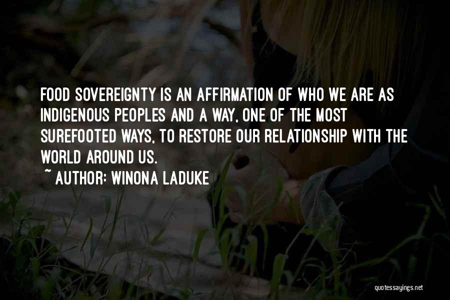 One Way Relationship Quotes By Winona LaDuke