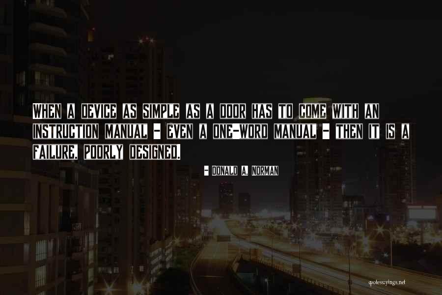 One Word Simple Quotes By Donald A. Norman One Word Simple Quotes By Donald A. Norman