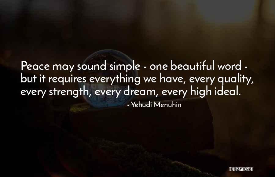 One Word Simple Quotes By Yehudi Menuhin One Word Simple Quotes By Yehudi Menuhin