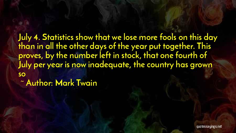 One Year Together Quotes By Mark Twain