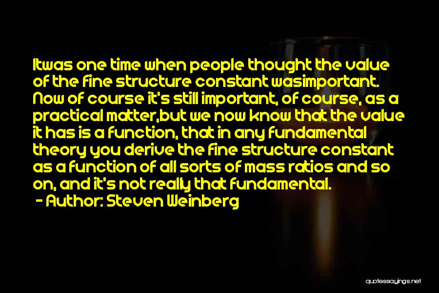 One's Value Quotes By Steven Weinberg