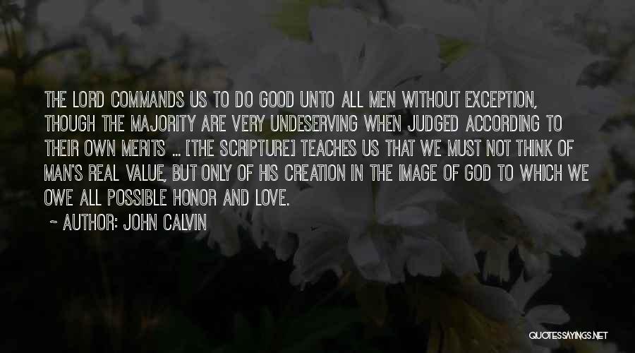 Only Exception Quotes By John Calvin