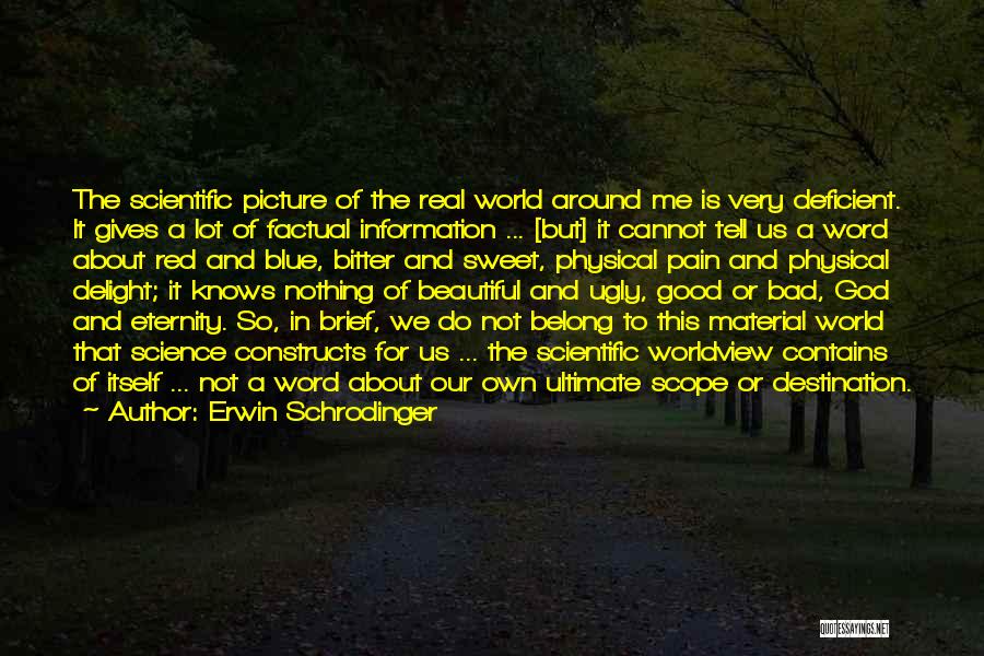 Only God Knows Picture Quotes By Erwin Schrodinger