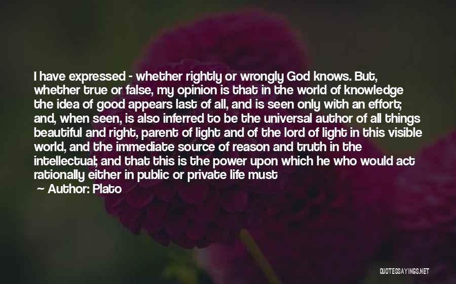 Only God Knows Truth Quotes By Plato