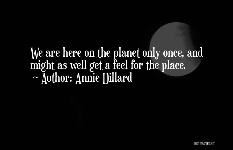 Only Here Once Quotes By Annie Dillard