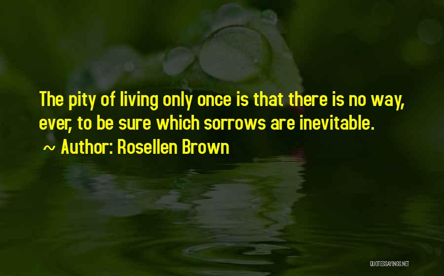 Only Living Once Quotes By Rosellen Brown