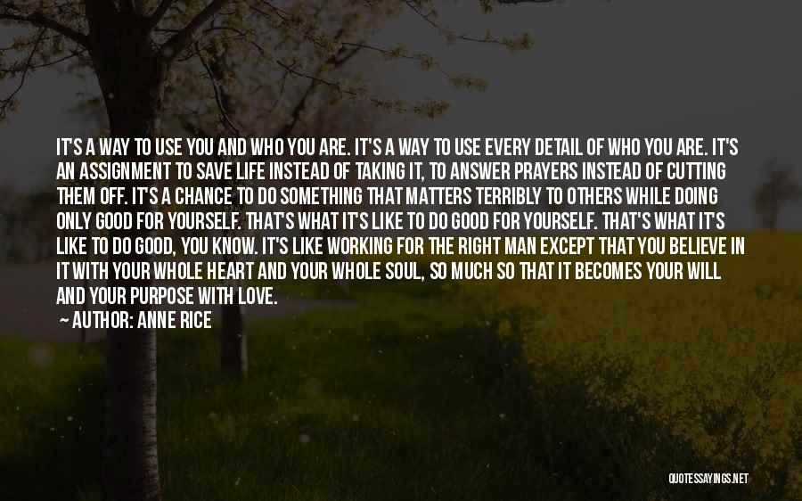 Only Love Matters Quotes By Anne Rice