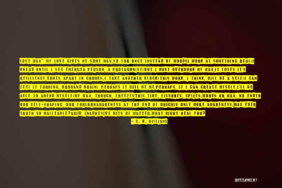 Only Love Me Quotes By C. K. Williams Only Love Me Quotes By C. K. Williams